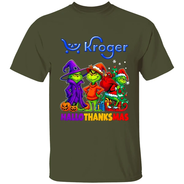 Kroger X Grinch 2025 Halloween Thanksgiving Christmas Shirt - Image 3