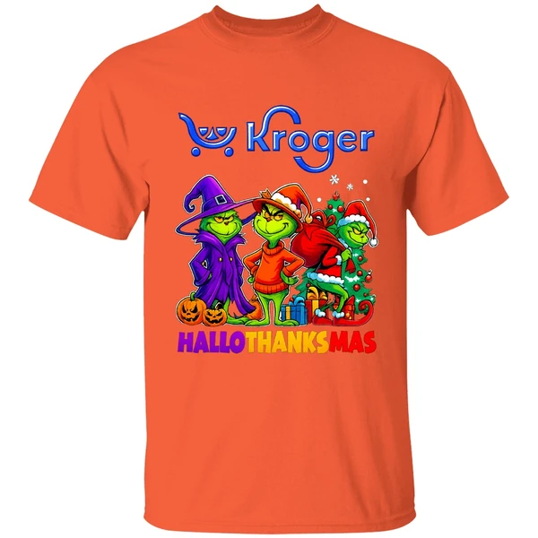 Kroger X Grinch 2025 Halloween Thanksgiving Christmas Shirt - Image 5