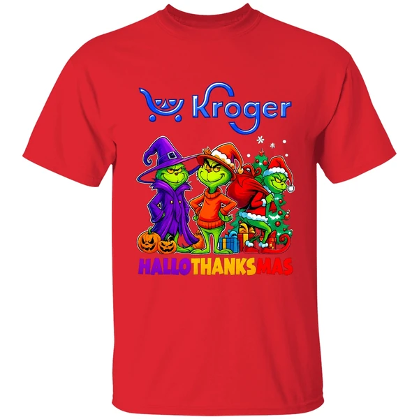 Kroger X Grinch 2025 Halloween Thanksgiving Christmas Shirt - Image 6