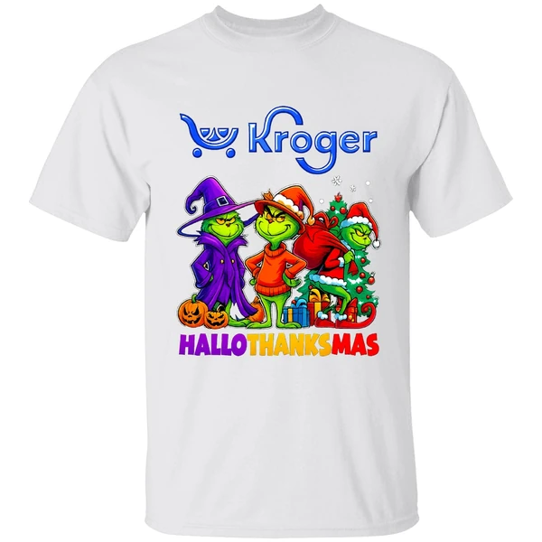Kroger X Grinch 2025 Halloween Thanksgiving Christmas Shirt - Image 9