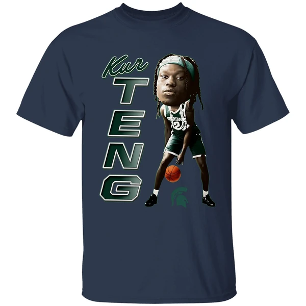 kur teng michigan state spartans ncaa caricature shirt navy