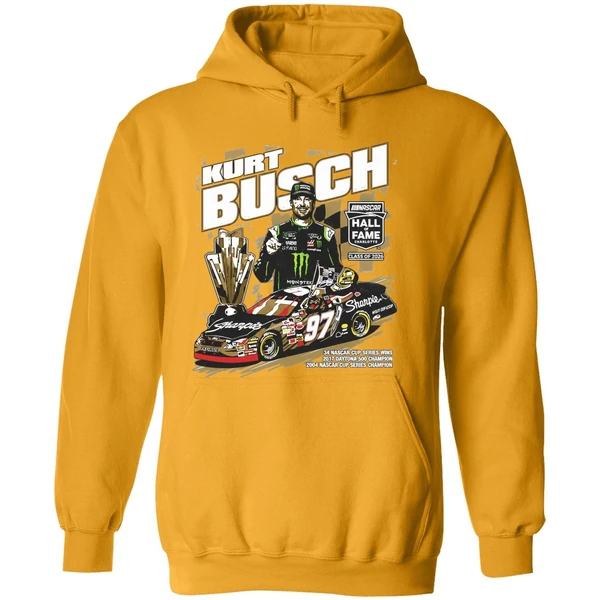 Kurt Busch Checkered Flag Sports Nascar 2026 Hall Of Fame Hoodie
