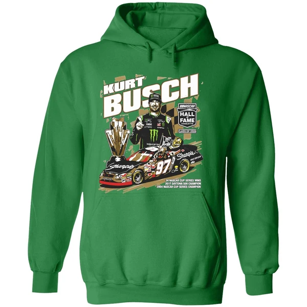 Kurt Busch Checkered Flag Sports Nascar 2026 Hall Of Fame Hoodie - Image 2