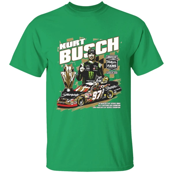 Kurt Busch Checkered Flag Sports Nascar 2026 Hall Of Fame Shirt - Image 2