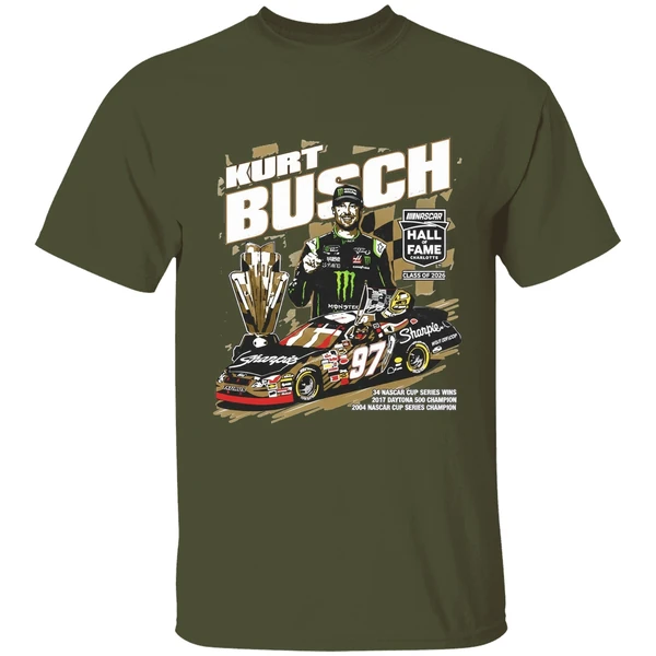 Kurt Busch Checkered Flag Sports Nascar 2026 Hall Of Fame Shirt - Image 4