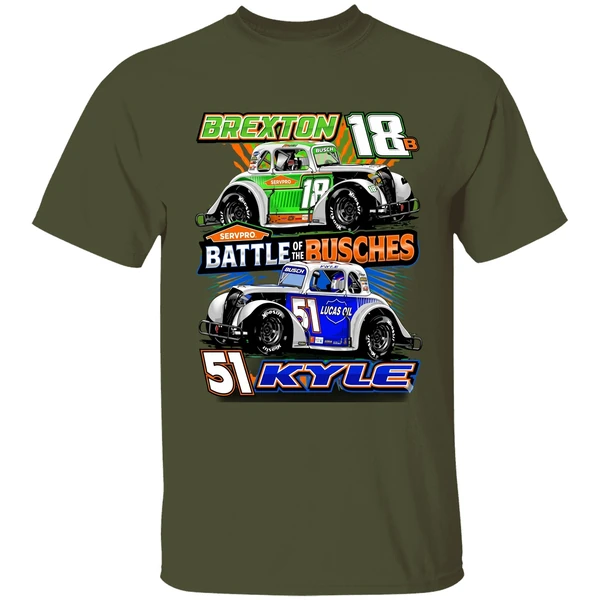 Kyle Busch Battle Of The Busches Black 2 Spot Shirt - Image 4