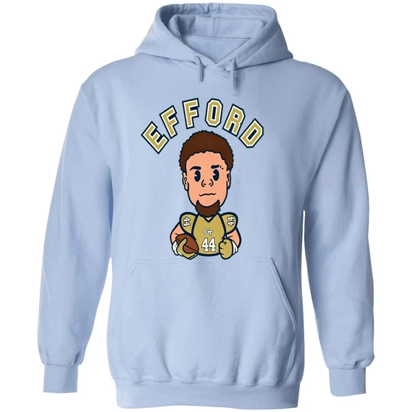 Kyle Efford 44 Georgia Tech Football Caricature Hoodie - Image 4