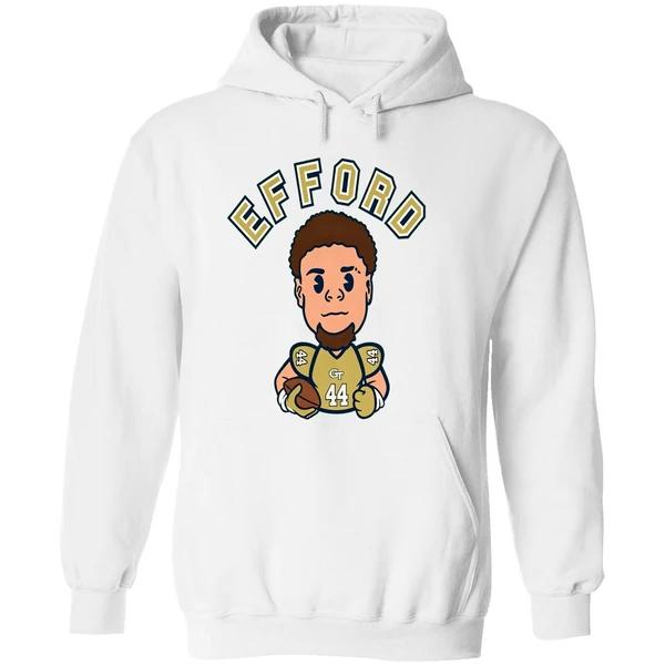 Kyle Efford 44 Georgia Tech Football Caricature Hoodie - Image 8
