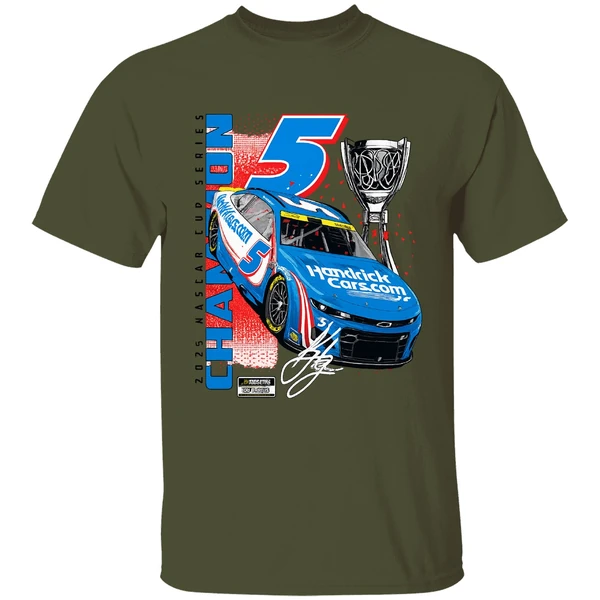 Kyle Larson Hendrick Motorsports Team 2025 Nascar Cup Series Champion Car Shirt - Image 3
