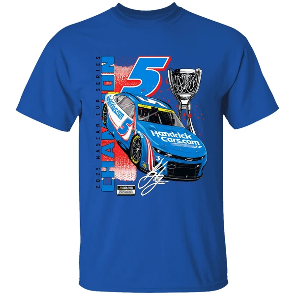 Kyle Larson Hendrick Motorsports Team 2025 Nascar Cup Series Champion Car Shirt - Image 7
