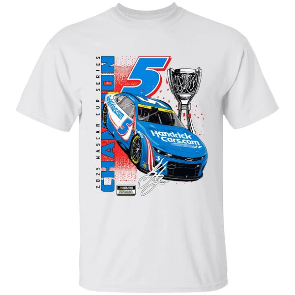 Kyle Larson Hendrick Motorsports Team 2025 Nascar Cup Series Champion Car Shirt - Image 9