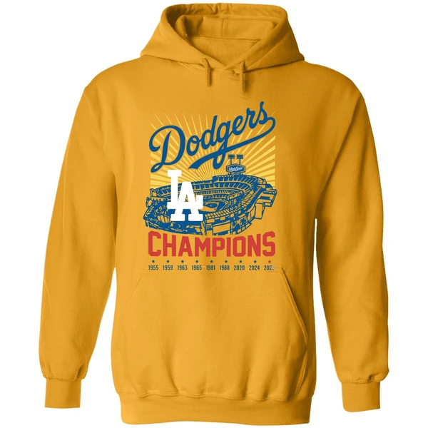 La Baseball World Series Champion 1955 1959 1963 1965 1981 1988 2020 2024 2025 Hoodie
