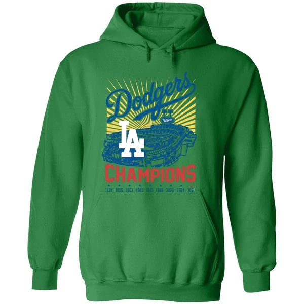 La Baseball World Series Champion 1955 1959 1963 1965 1981 1988 2020 2024 2025 Hoodie - Image 2