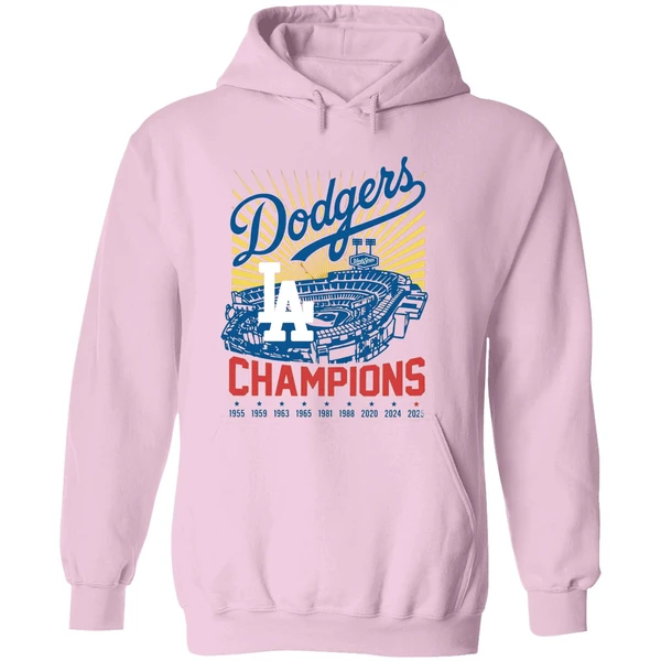 La Baseball World Series Champion 1955 1959 1963 1965 1981 1988 2020 2024 2025 Hoodie - Image 5
