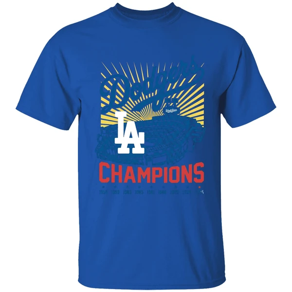 La Baseball World Series Champion 1955 1959 1963 1965 1981 1988 2020 2024 2025 Shirt - Image 5