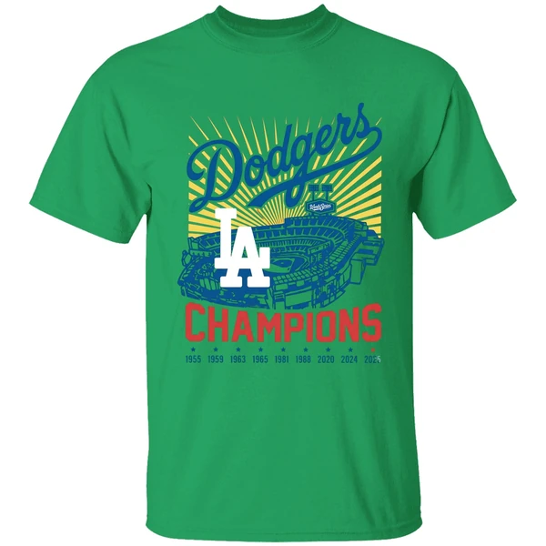 La Baseball World Series Champion 1955 1959 1963 1965 1981 1988 2020 2024 2025 Shirt - Image 8