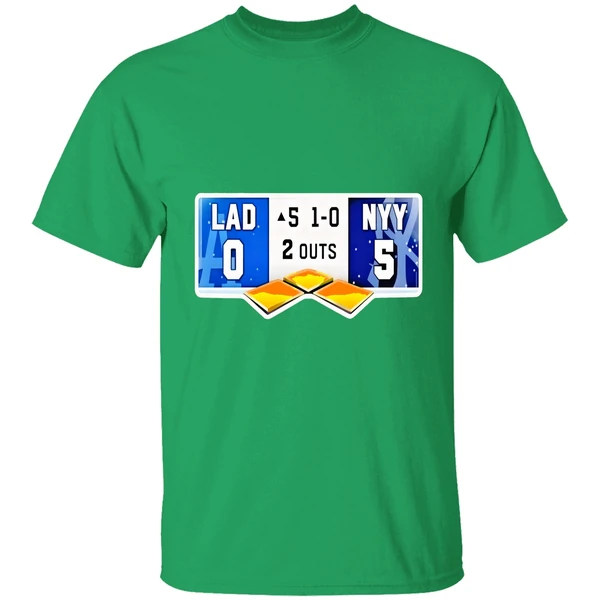 La Dodgers Vs Ny Yankees 0 5 1 0 2 Outs Shirt - Image 2