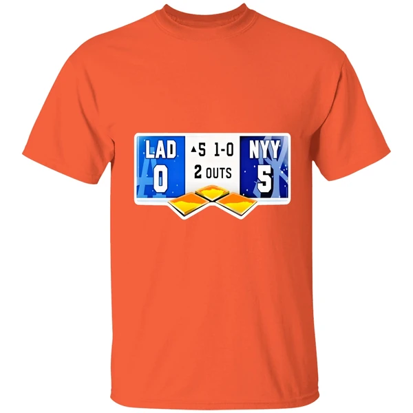 la dodgers vs ny yankees 0 5 1 0 2 outs shirt orange