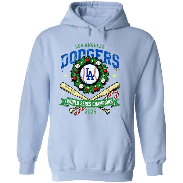 La Dodgers World Series Champions 2025 Christmas Hoodie - Image 4