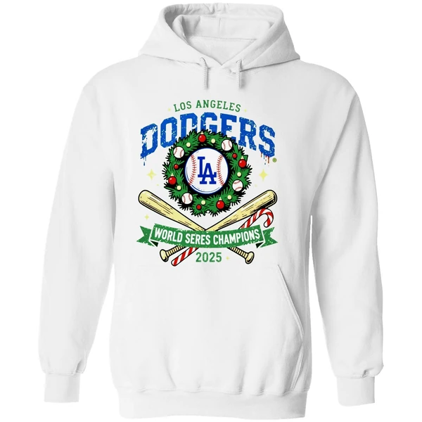 La Dodgers World Series Champions 2025 Christmas Hoodie - Image 8