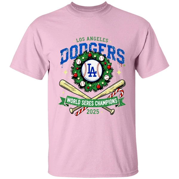 La Dodgers World Series Champions 2025 Christmas Shirt - Image 2
