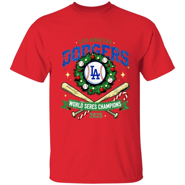 la-dodgers-world-series-champions-2025-christmas-shirt-red