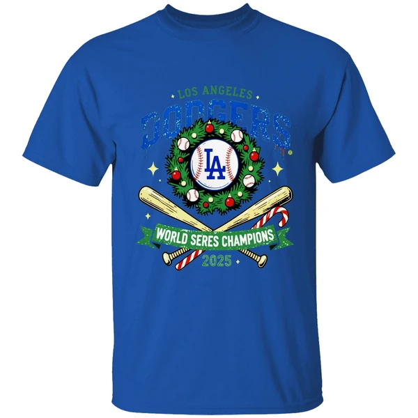 La Dodgers World Series Champions 2025 Christmas Shirt - Image 5