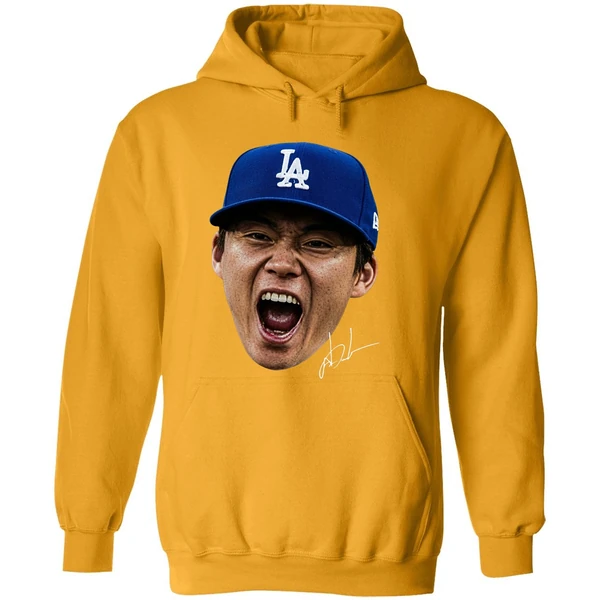 La Dodgers Yoshinobu Yamamoto Japanese Pitcher Signature Hoodie