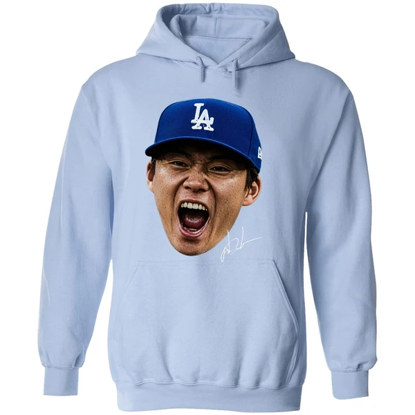 La Dodgers Yoshinobu Yamamoto Japanese Pitcher Signature Hoodie - Image 4