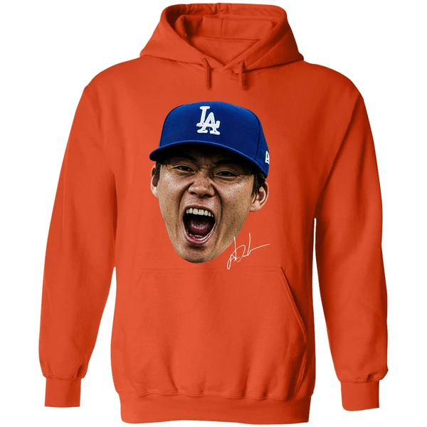 La Dodgers Yoshinobu Yamamoto Japanese Pitcher Signature Hoodie - Image 6