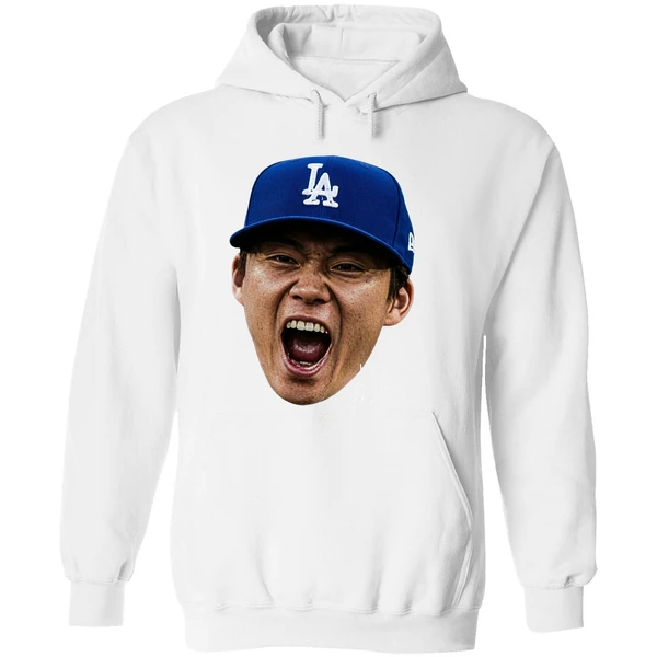 La Dodgers Yoshinobu Yamamoto Japanese Pitcher Signature Hoodie - Image 8