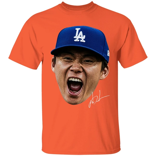 La Dodgers Yoshinobu Yamamoto Japanese Pitcher Signature Shirt - Image 6