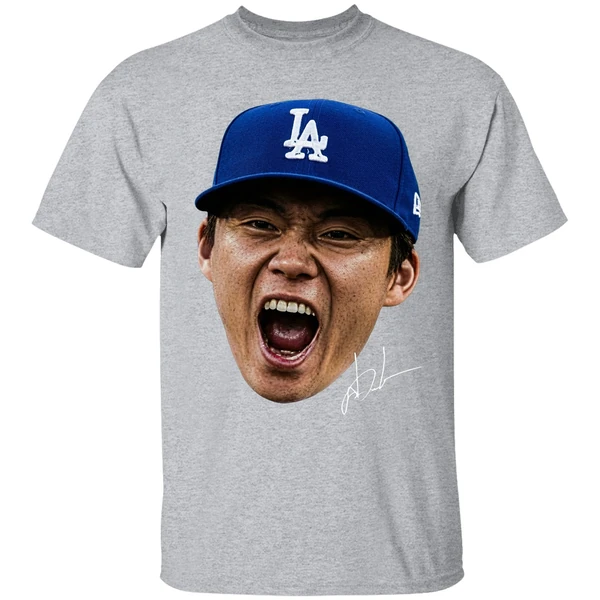 La Dodgers Yoshinobu Yamamoto Japanese Pitcher Signature Shirt - Image 9