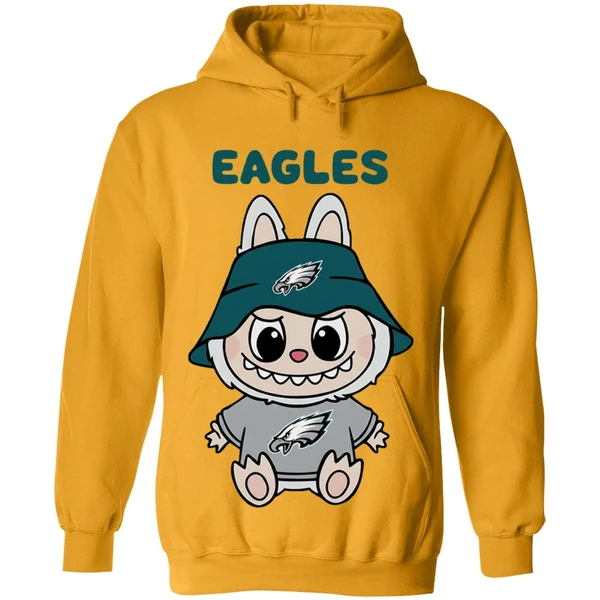 Labubu Philadelphia Eagles Nfl Football Cartoon Hoodie