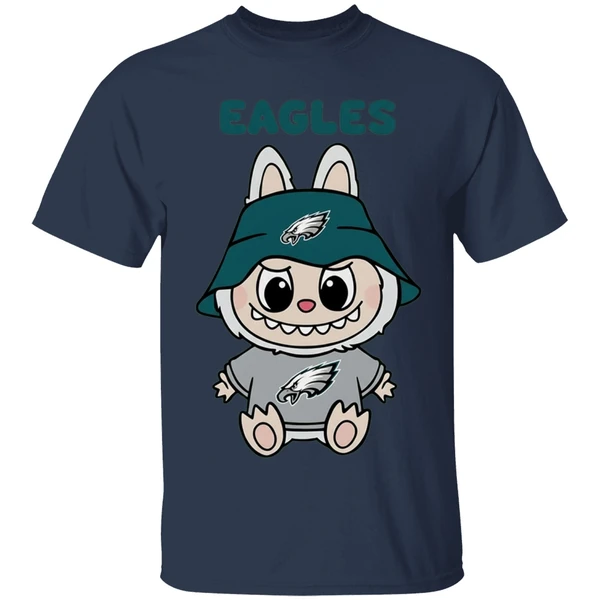 Labubu Philadelphia Eagles Nfl Football Cartoon Shirt - Image 4