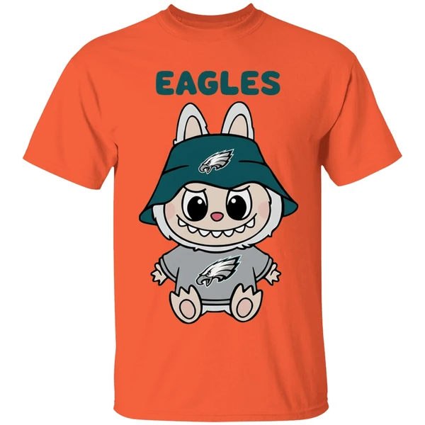 Labubu Philadelphia Eagles Nfl Football Cartoon Shirt - Image 5
