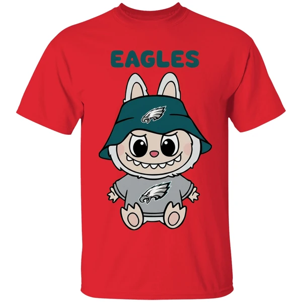 Labubu Philadelphia Eagles Nfl Football Cartoon Shirt - Image 6