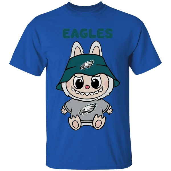 Labubu Philadelphia Eagles Nfl Football Cartoon Shirt - Image 7