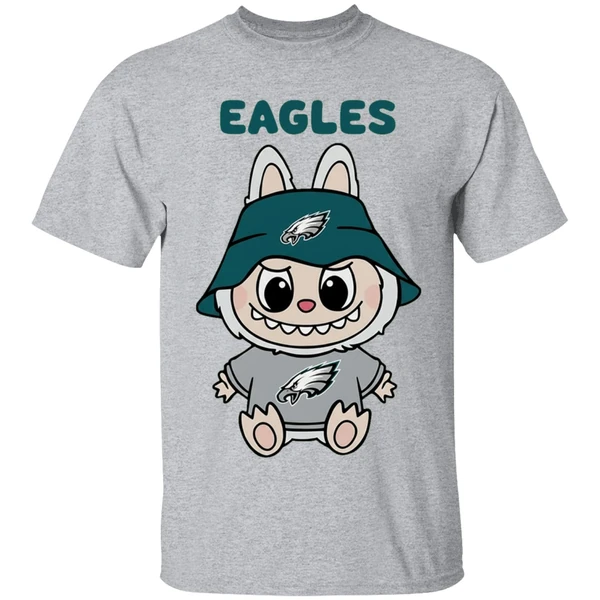 Labubu Philadelphia Eagles Nfl Football Cartoon Shirt - Image 8