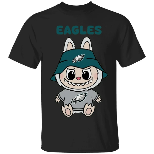 Labubu Philadelphia Eagles Nfl Football Cartoon Shirt - Image 9