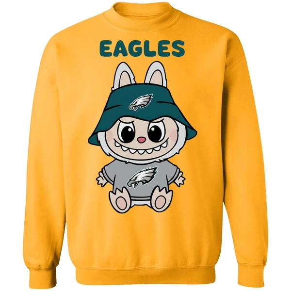 Labubu Philadelphia Eagles Nfl Football Cartoon Sweatshirt