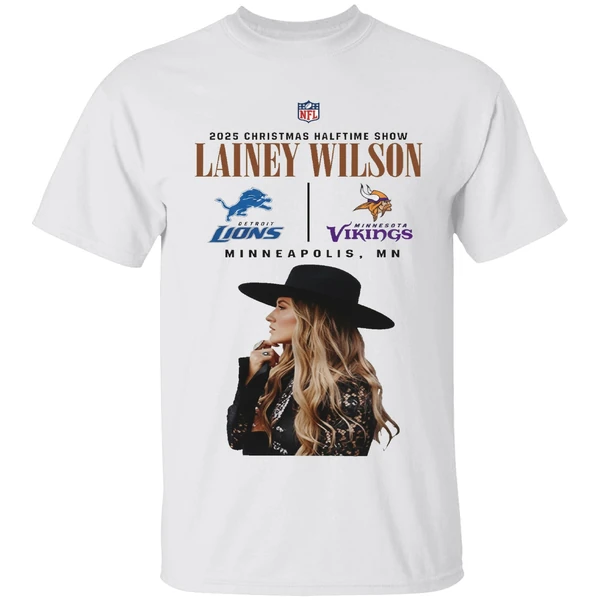 Lainey Wilson 2025 Christmas Halftime Show Detroit Lions Vs Minnesota Vikings Shirt