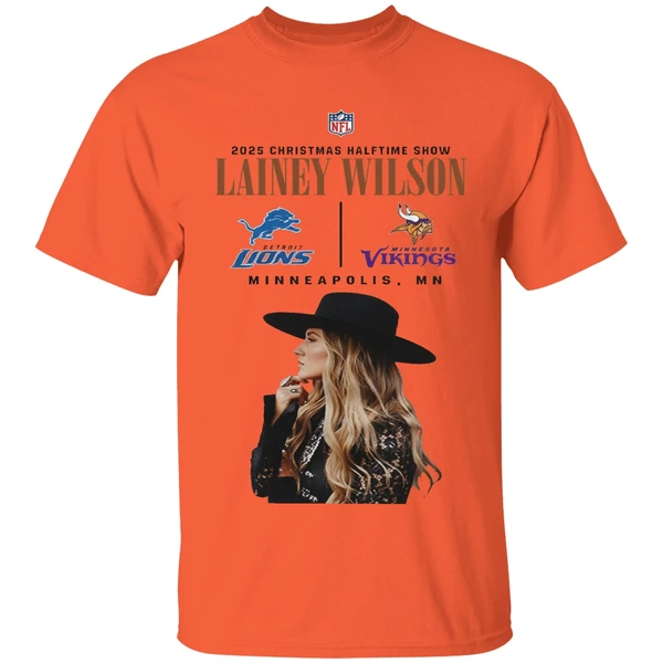 Lainey Wilson 2025 Christmas Halftime Show Detroit Lions Vs Minnesota Vikings Shirt - Image 3