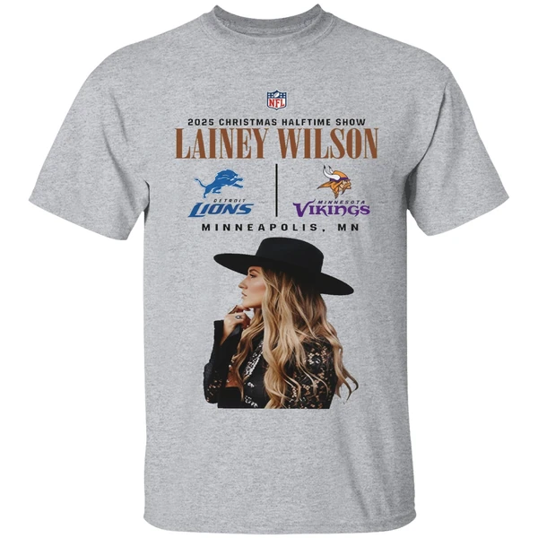 Lainey Wilson 2025 Christmas Halftime Show Detroit Lions Vs Minnesota Vikings Shirt - Image 6