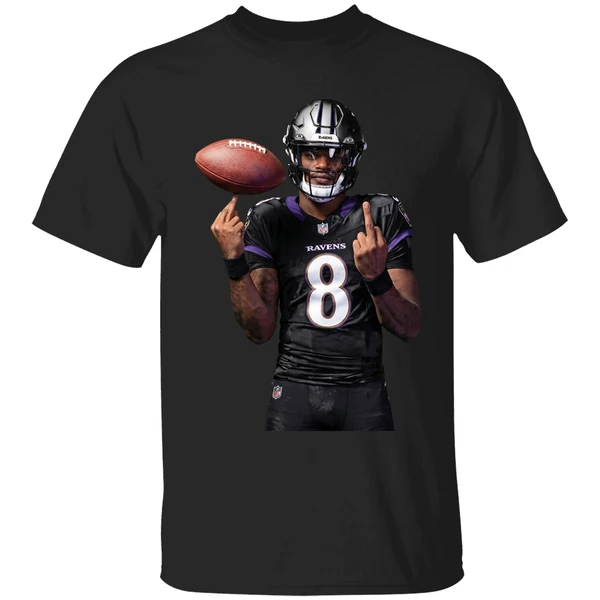 Lamar Jackson 8 Middle Finger Baltimore Ravens Shirt