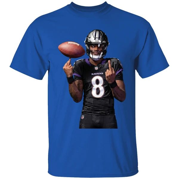 Lamar Jackson 8 Middle Finger Baltimore Ravens Shirt - Image 8