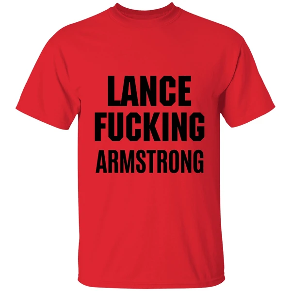lance fucking armstrong shirt red