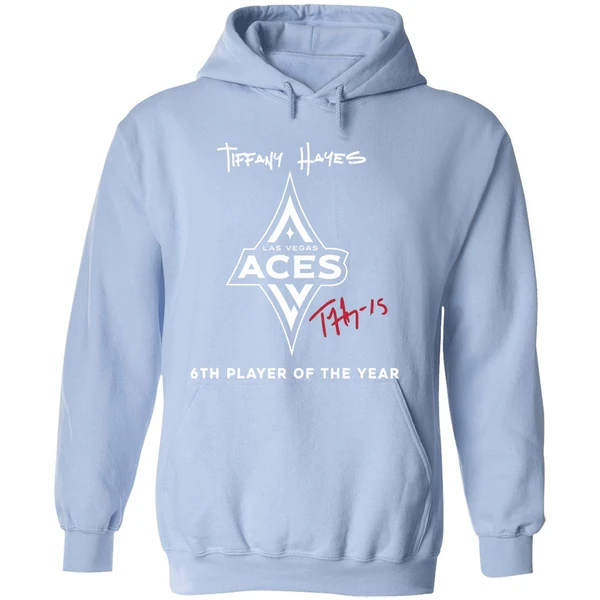 Las Vegas Aces Tiffany Hayes 2024 6th Player Of The Year Signature 2 Sides Hoodie - Image 4