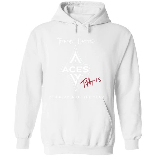 Las Vegas Aces Tiffany Hayes 2024 6th Player Of The Year Signature 2 Sides Hoodie - Image 8