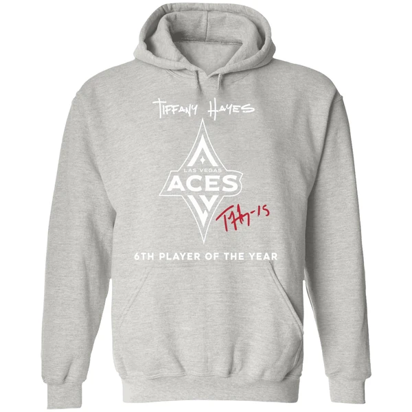 Las Vegas Aces Tiffany Hayes 2024 6th Player Of The Year Signature 2 Sides Hoodie - Image 9